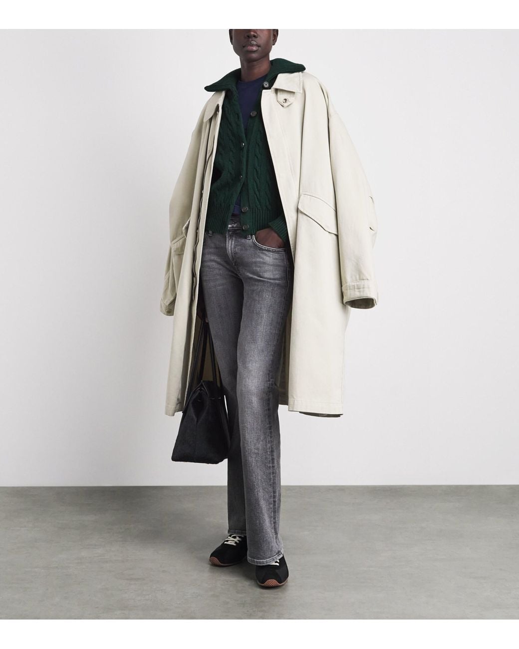 Polo Ralph Lauren Green Wool-Cashmere Cable-Knit Cardigan