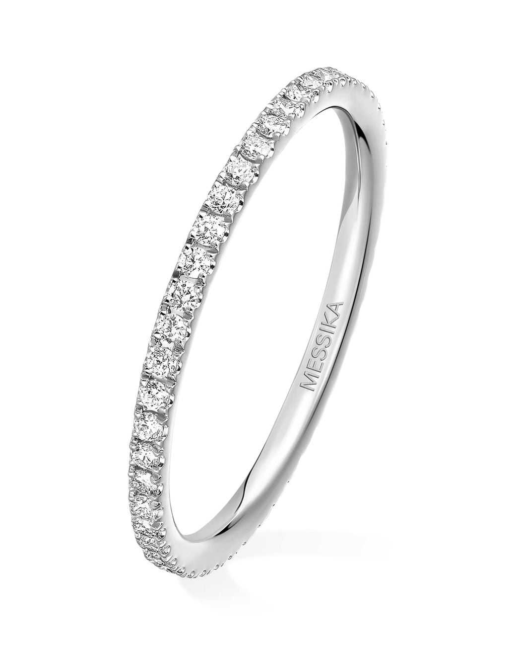 Messika White Gatsby And Diamond Pavé Wedding Ring