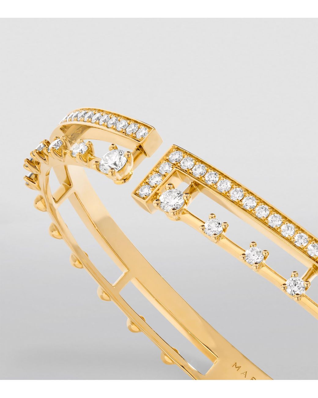 Marli New York Metallic Small And Diamond Avenues Bangle
