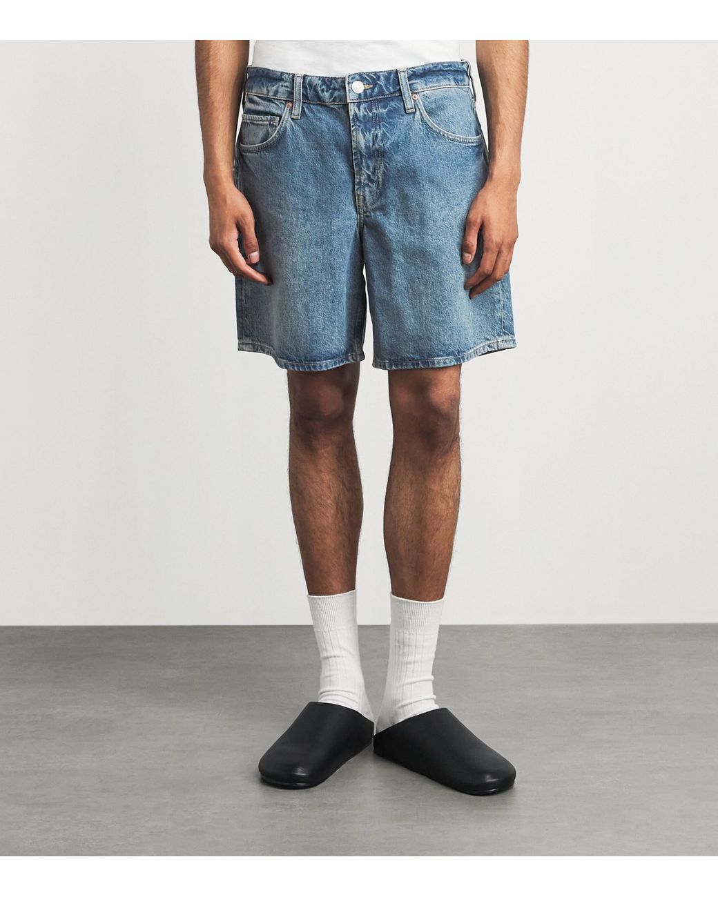 PAIGE Blue Darnell Denim Shorts for men