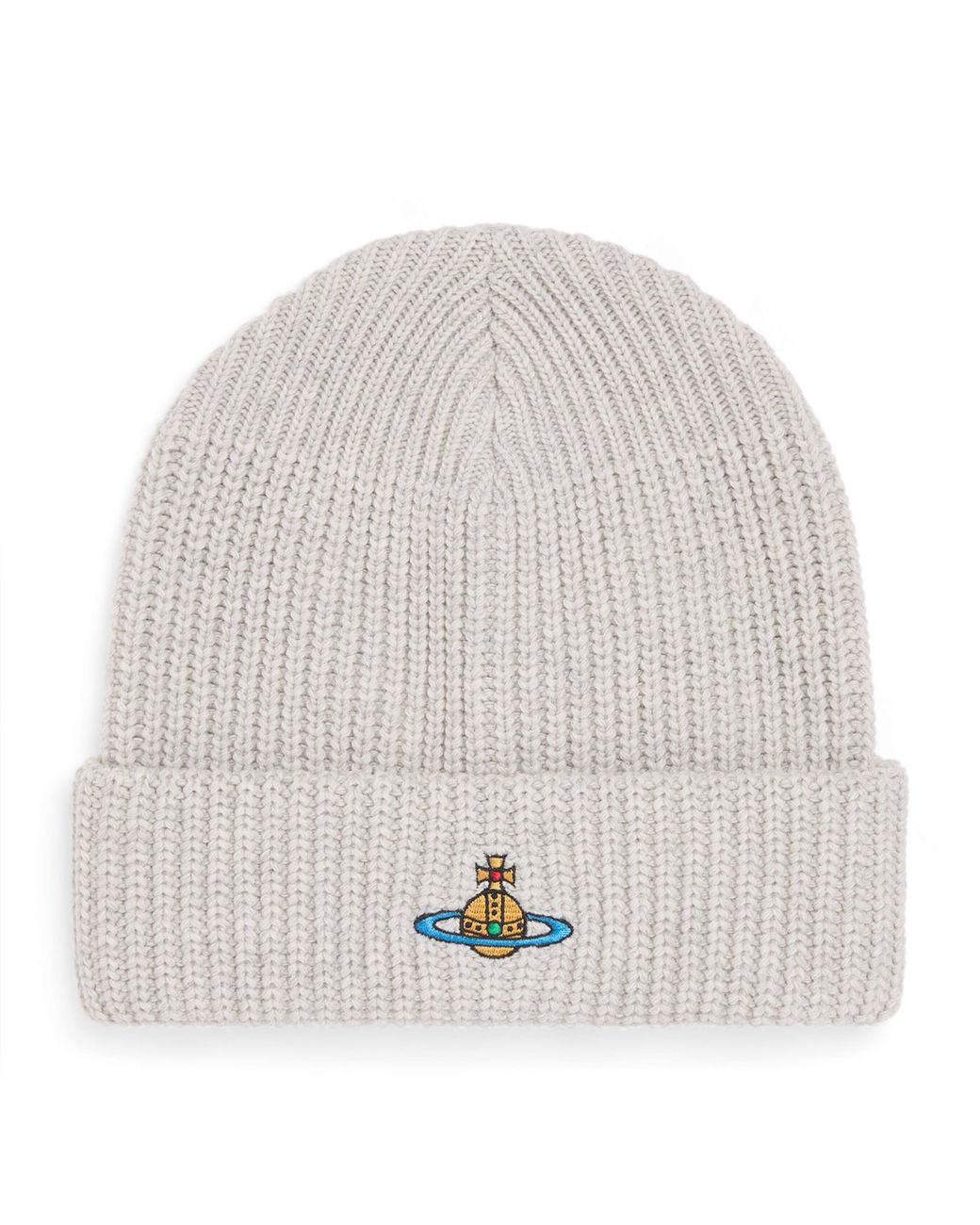 Vivienne Westwood White Wool Sporty Beanie for men