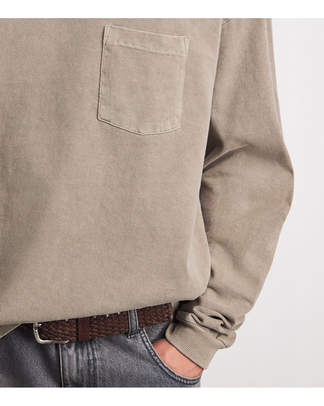 Agolde Brown Cotton Lucan Long-Sleeve T-Shirt for men