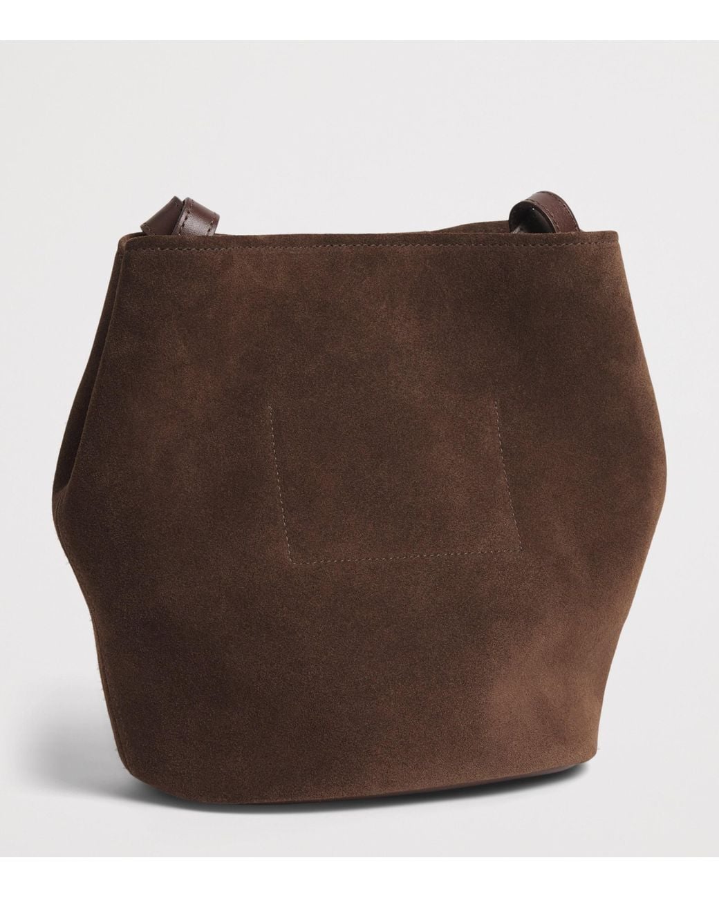 Harrods Brown X Tusting Small Suede H Cross-Body Bag