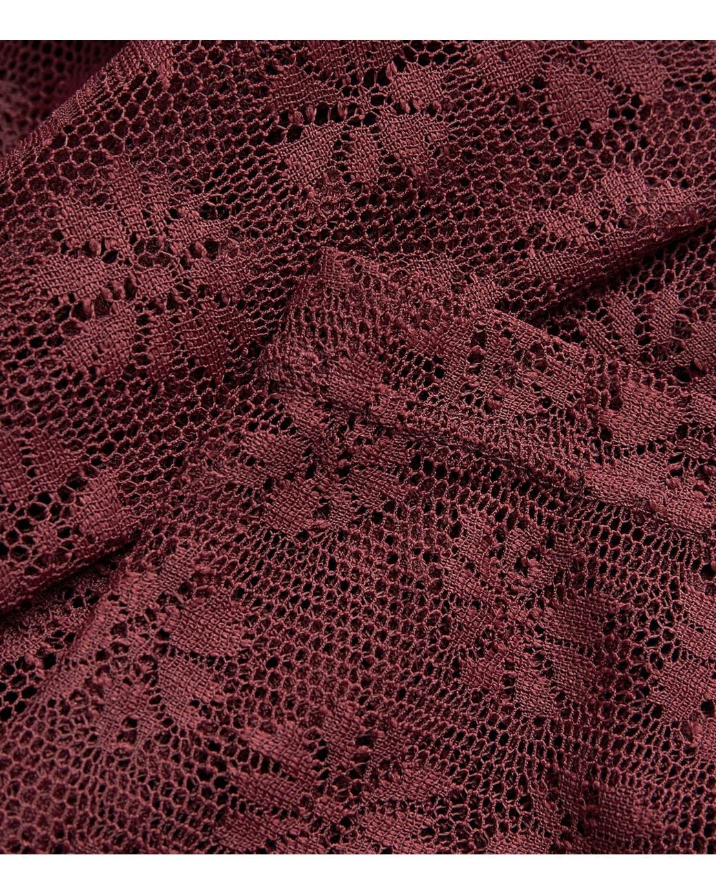 Claudie Pierlot Brown Lace Long-Sleeve Top
