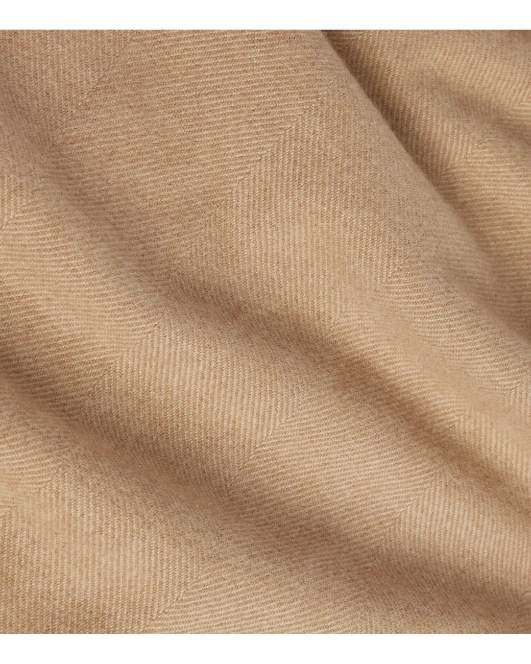 Dunhill Natural Cashmere Herringbone Scarf for men