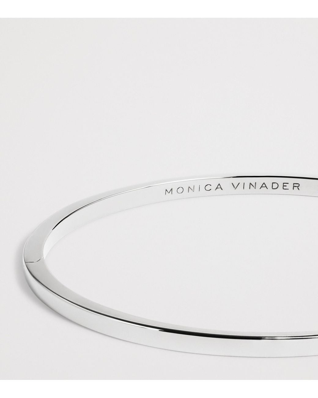 Monica Vinader White Sterling Essential Slim Bangle