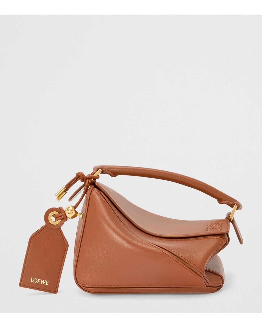 Loewe Brown Mini Leather Puzzle Top-Handle Bag