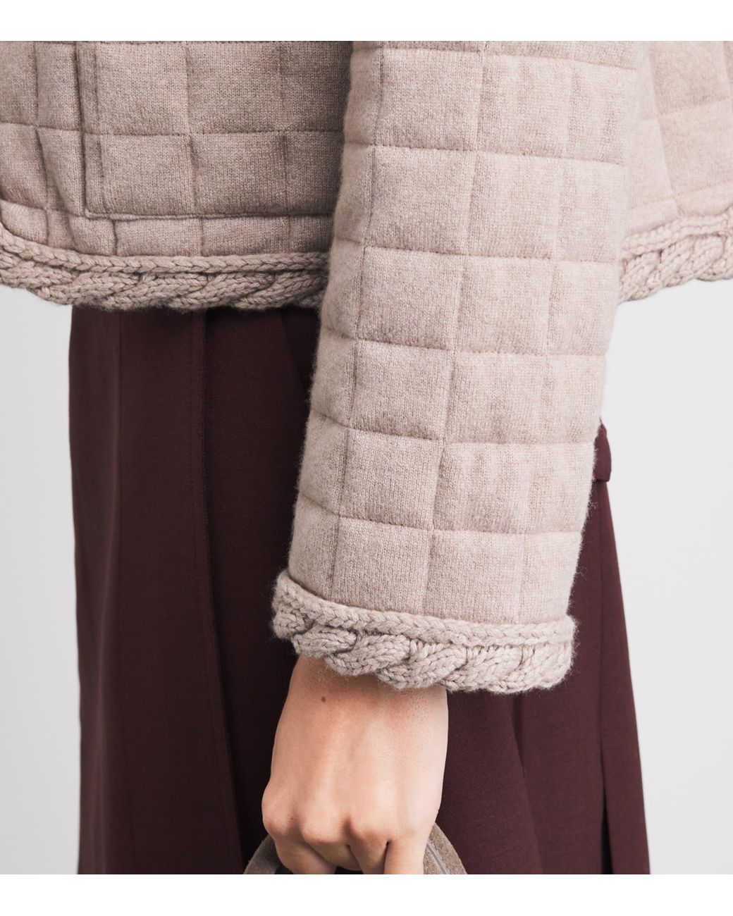 Fabiana Filippi Natural Wool-Silk-Cashmere Quilted Jacket