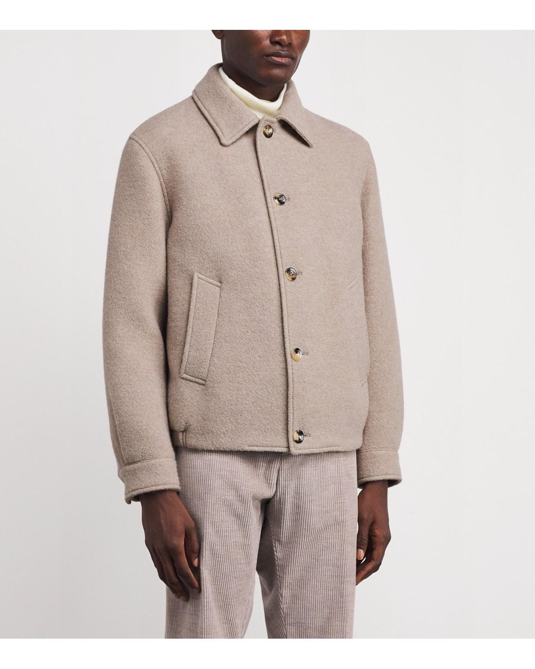 Agnona Natural Alpaca Pressed Spazzolino Overshirt for men