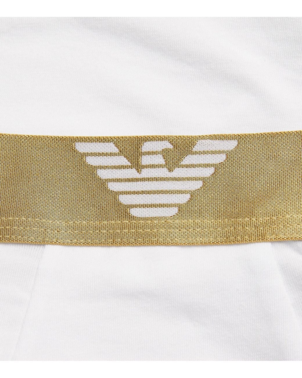Emporio Armani White Stretch-Cotton Logo Trunks for men