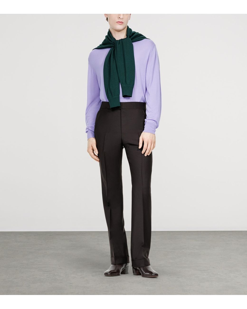 Tom Ford Purple Virgin Wool Sweater for men