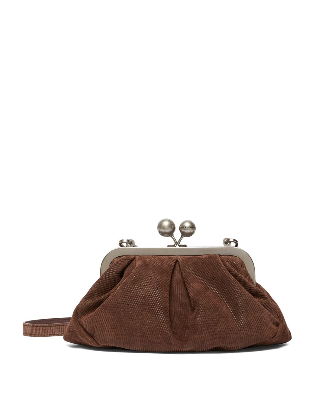 Weekend by Maxmara Brown Small Suede Pasticcino Clutch Bag