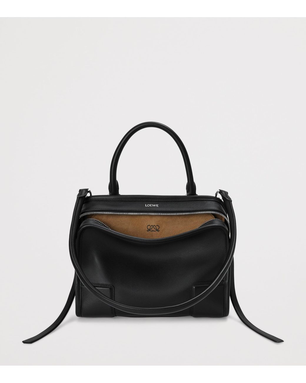 Loewe Black Small Leather Amazona 180 Top-Handle Bag
