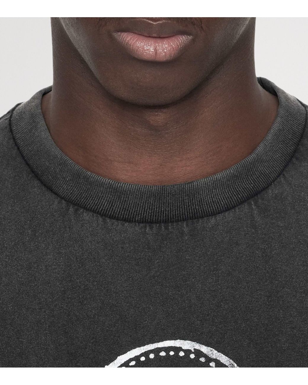 AllSaints Black Organic Cotton Tier Hale T-Shirt for men