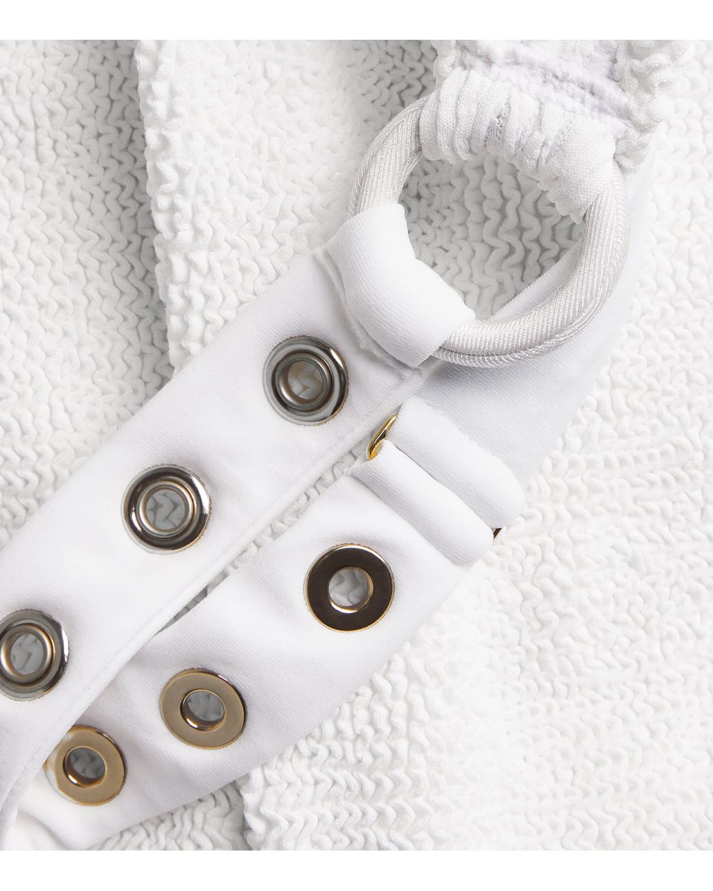 Hunza G White Eyelet Melody Swimsuit