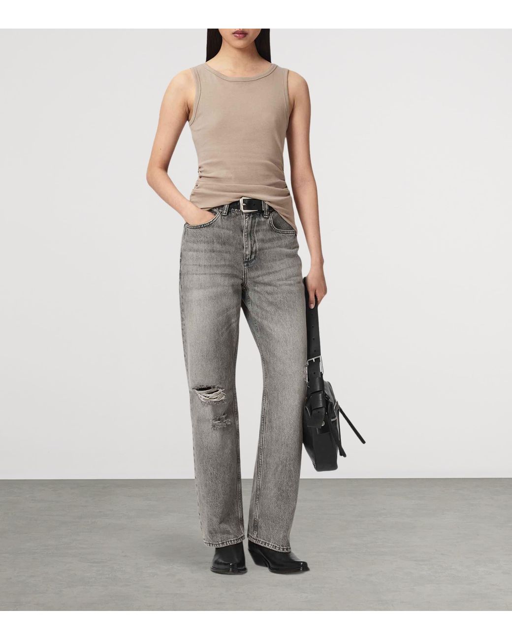 AllSaints Natural Stretch-Cotton Katarina Tank Top
