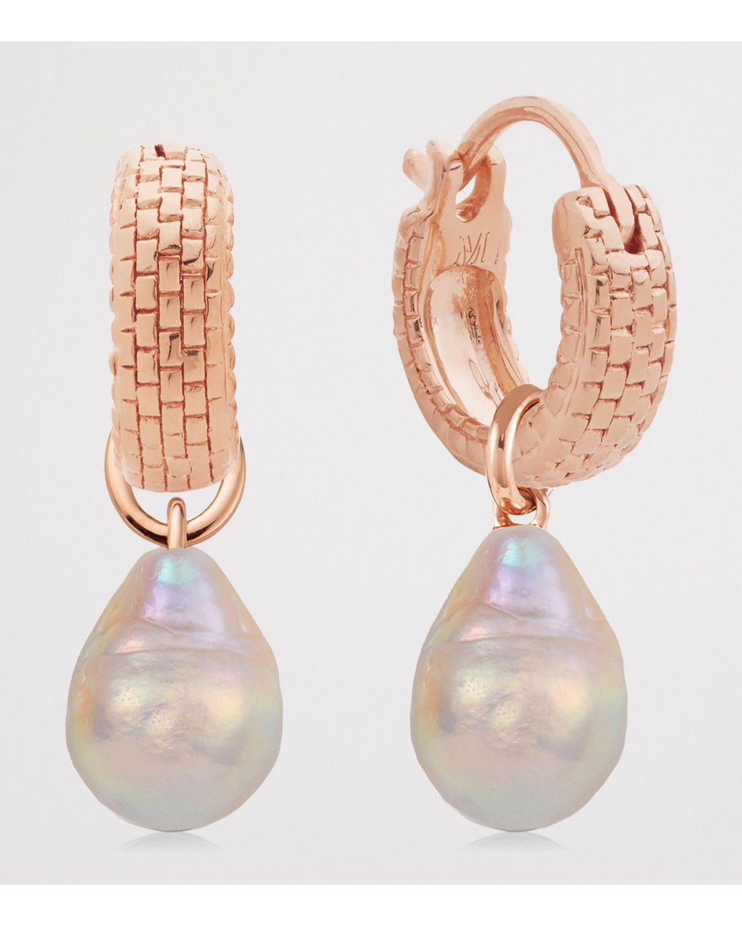 Monica Vinader White Rose Vermeil And Baroque Pearl Pendant