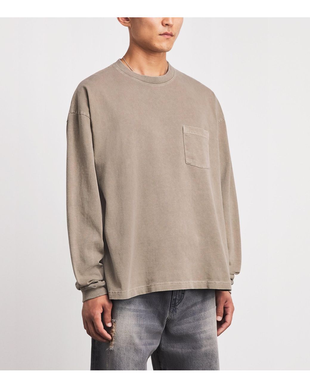 Agolde Brown Cotton Lucan Long-Sleeve T-Shirt for men