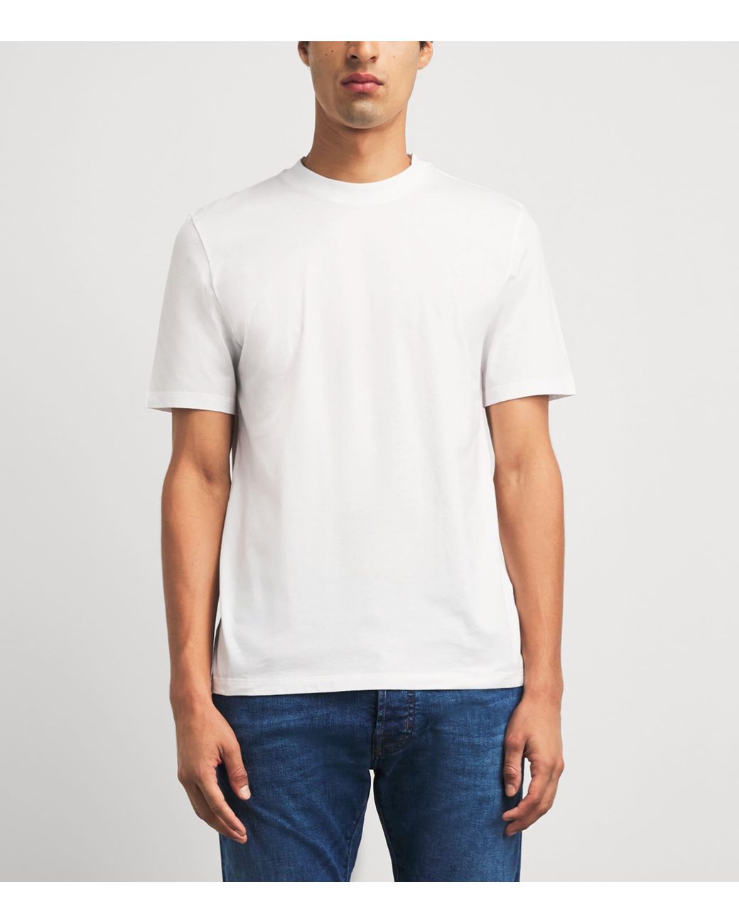 Jacob Cohen White Cotton Emblem Logo T-Shirt for men