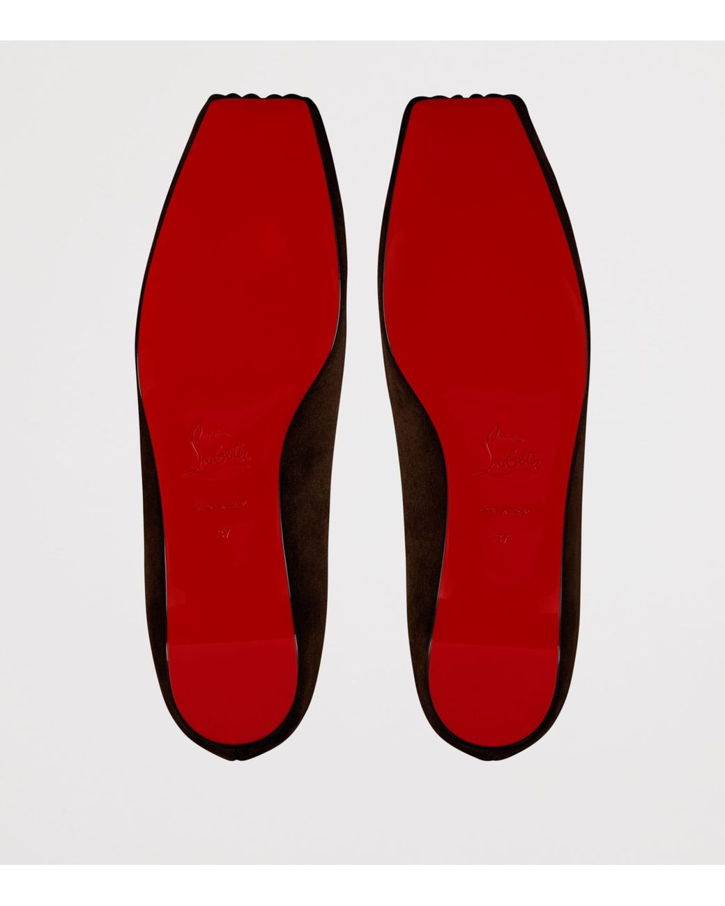Christian Louboutin Brown Cassia Nodo Suede Ballet Flats