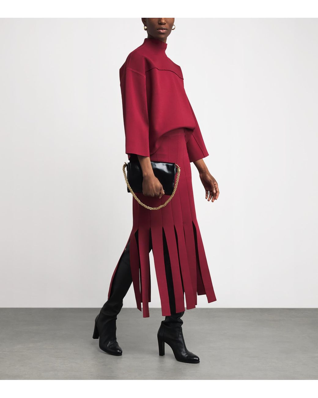 Joseph Red Milano-Knit Larrey Compact Sweater