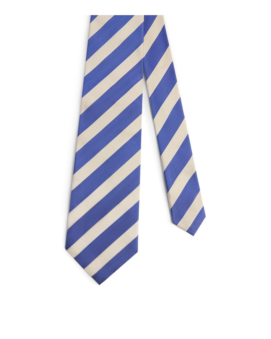 Dunhill Blue Mulberry Silk Stripe Tie for men