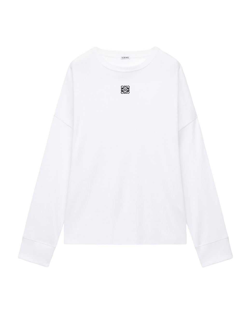Loewe White Long-Sleeve Logo T-Shirt for men