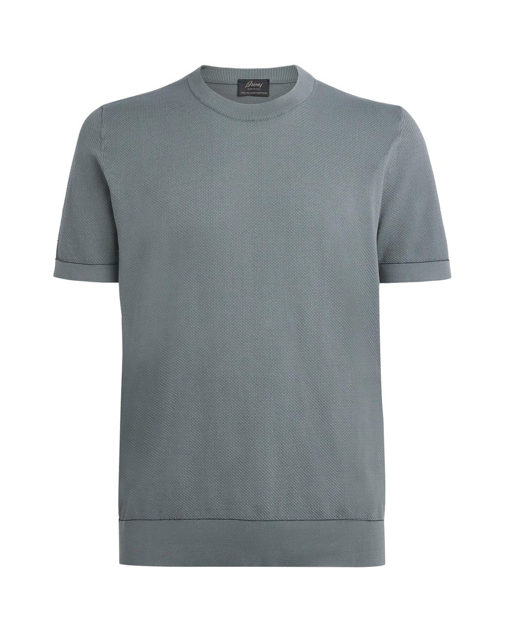 Brioni Gray Sea Island Cotton T-Shirt for men