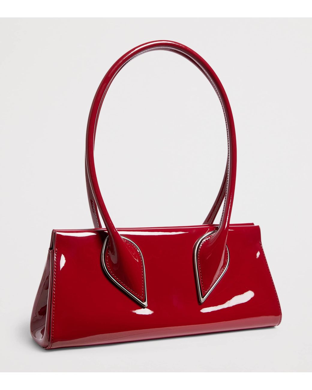 Christian Louboutin Red Venus Baguette Soft Patent Shoulder Bag