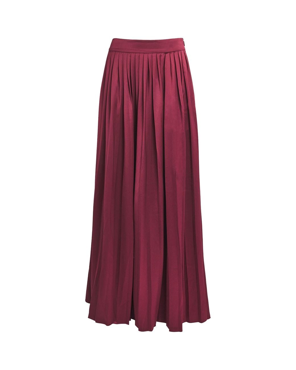 Toccin Purple Pleated Dillon Midi Skirt