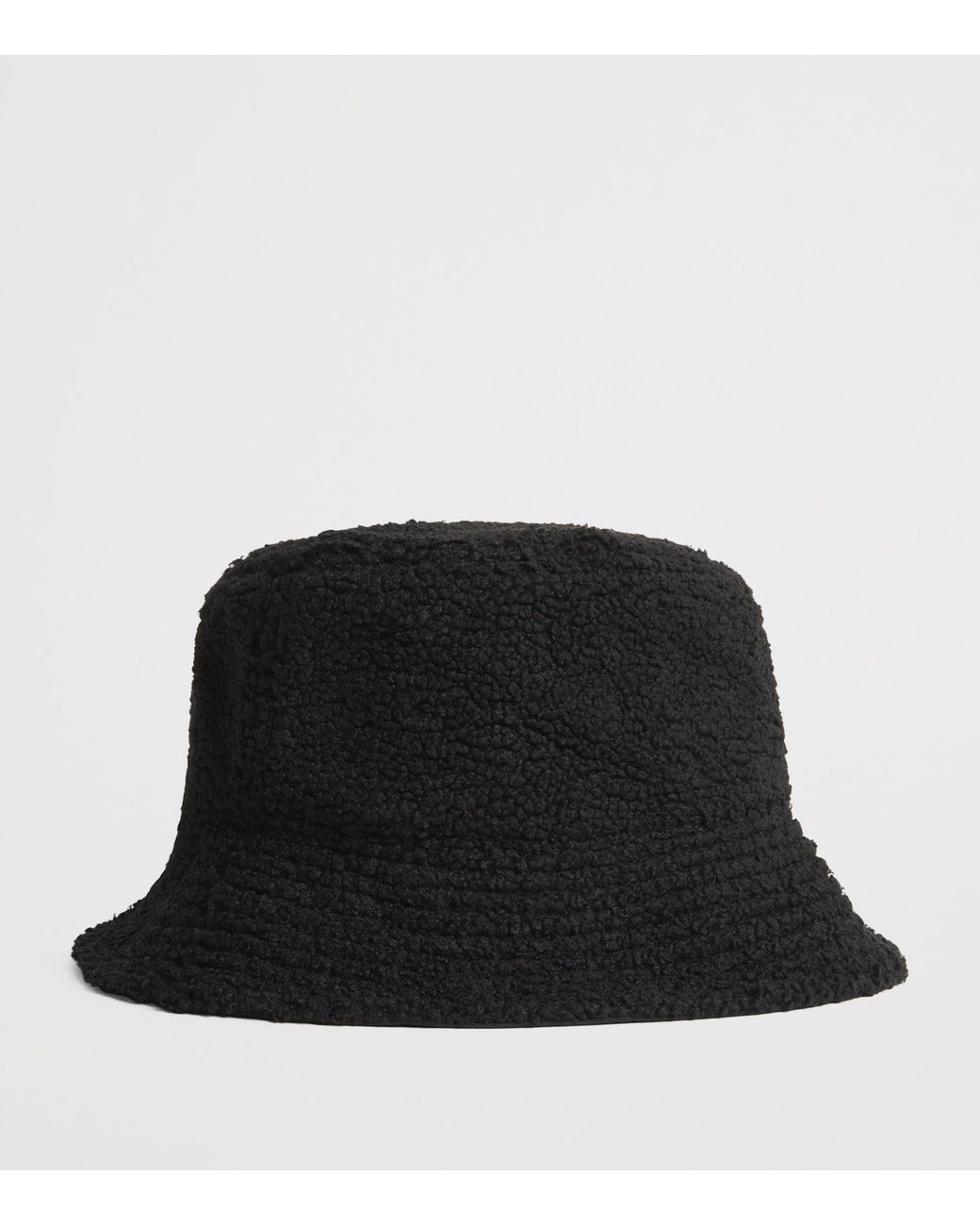 MM6 by Maison Margiela Black Bouclé Logo Patch Bucket Hat for men