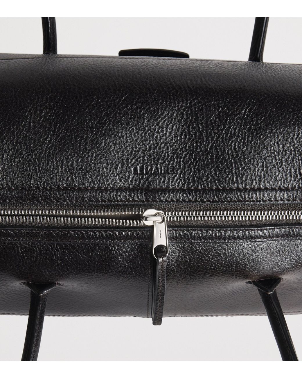 Lemaire Black Leather Gear Shoulder Bag