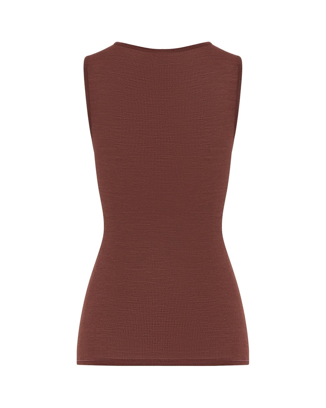 Hanro Brown Wool-Silk Tank Top