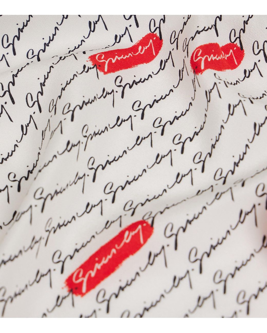 Givenchy Red Silk Signature Scarf