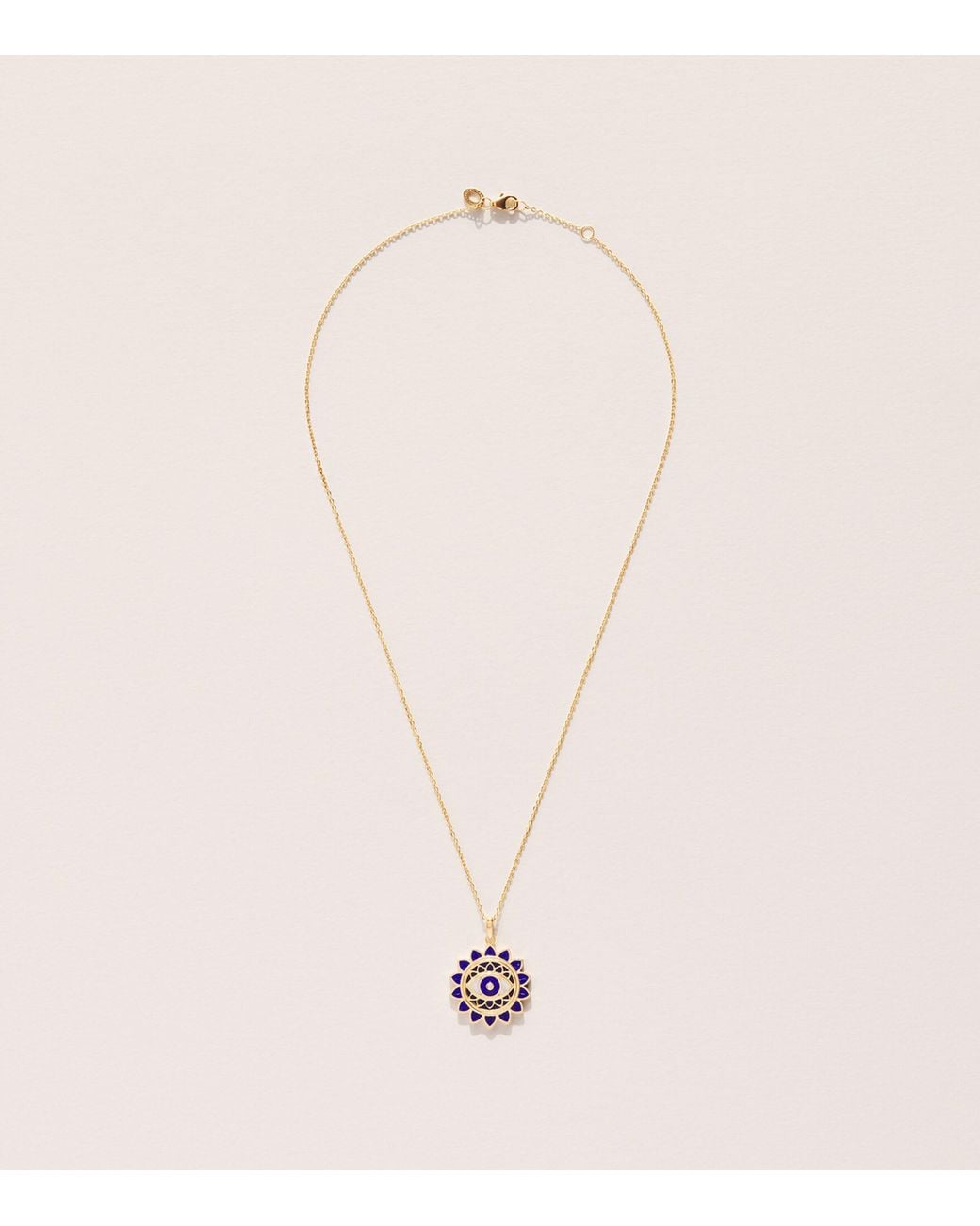 L'Atelier Nawbar Pink And Diamond Rich Kitsch Floral Eye Necklace