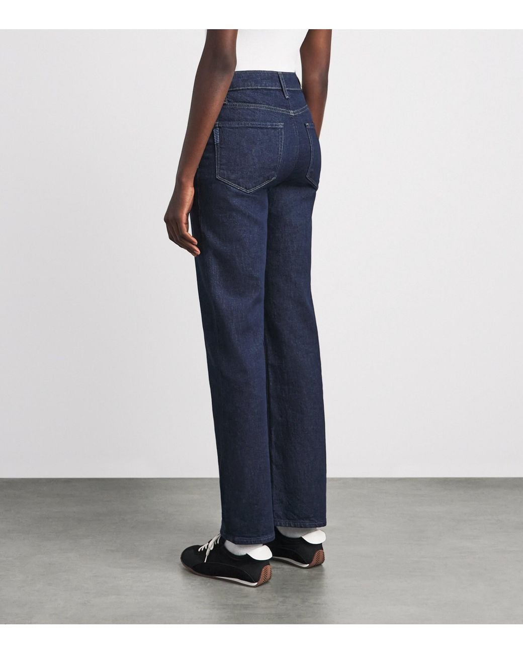 PAIGE Blue Stevie High-Rise Straight Ankle Jeans