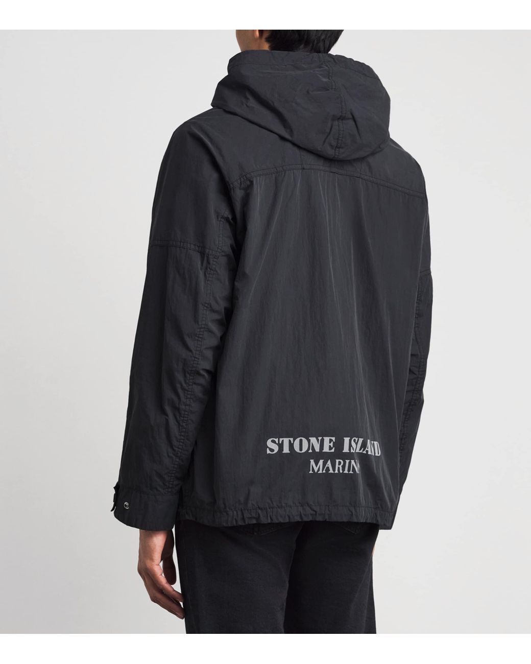 Stone Island Blue Garment-Dyed Nylon Tc Parka for men