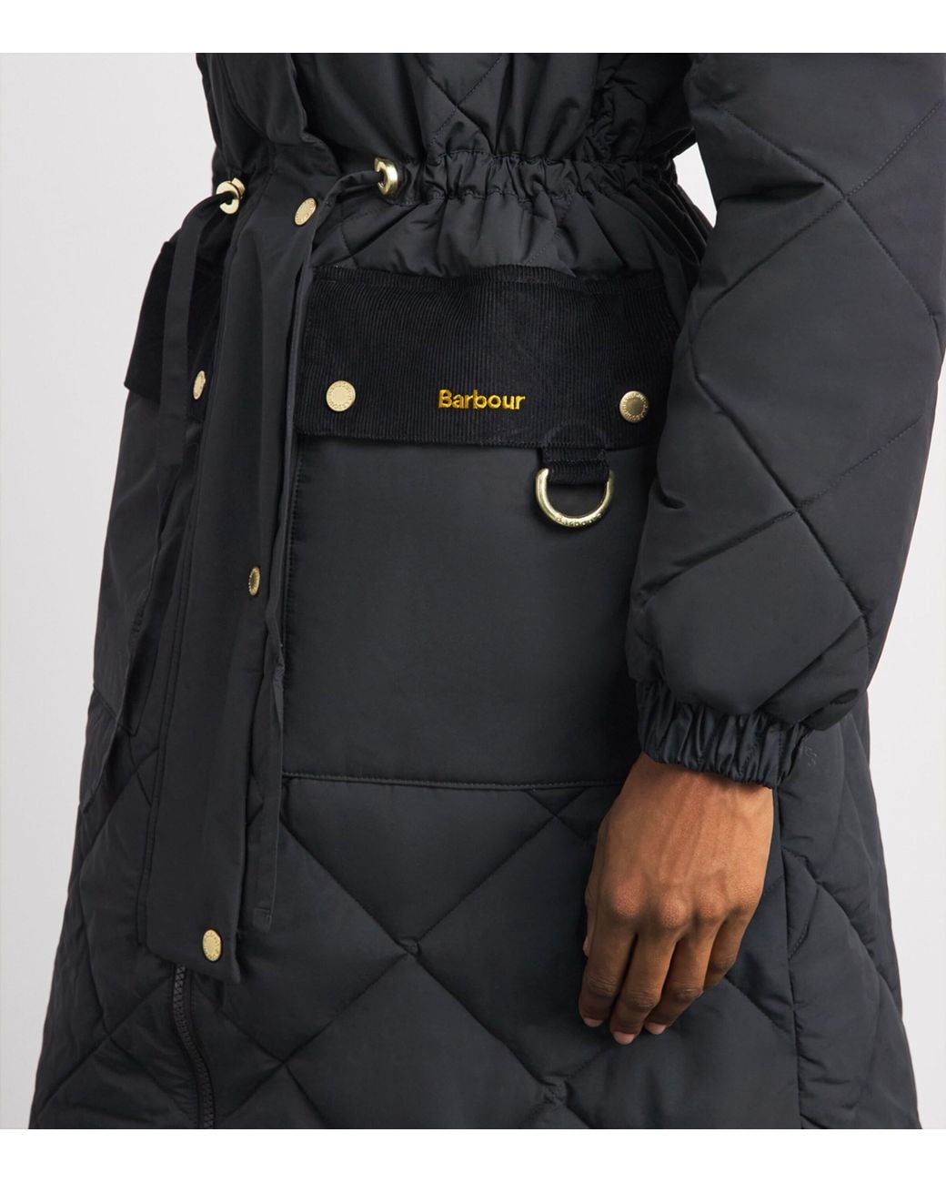 Barbour Black Alverstone Longline Puffer Jacket
