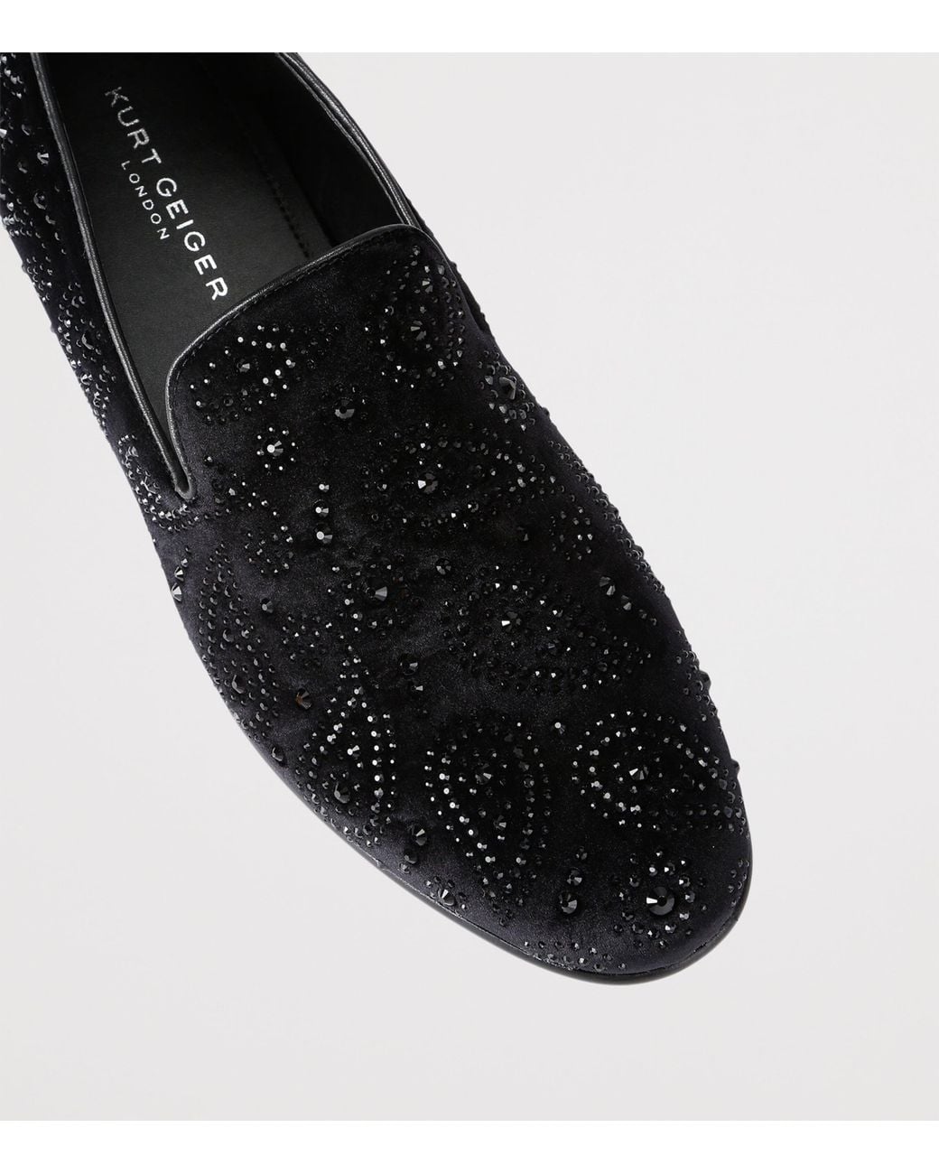 Kurt Geiger Black Embellished Ace Loafers
