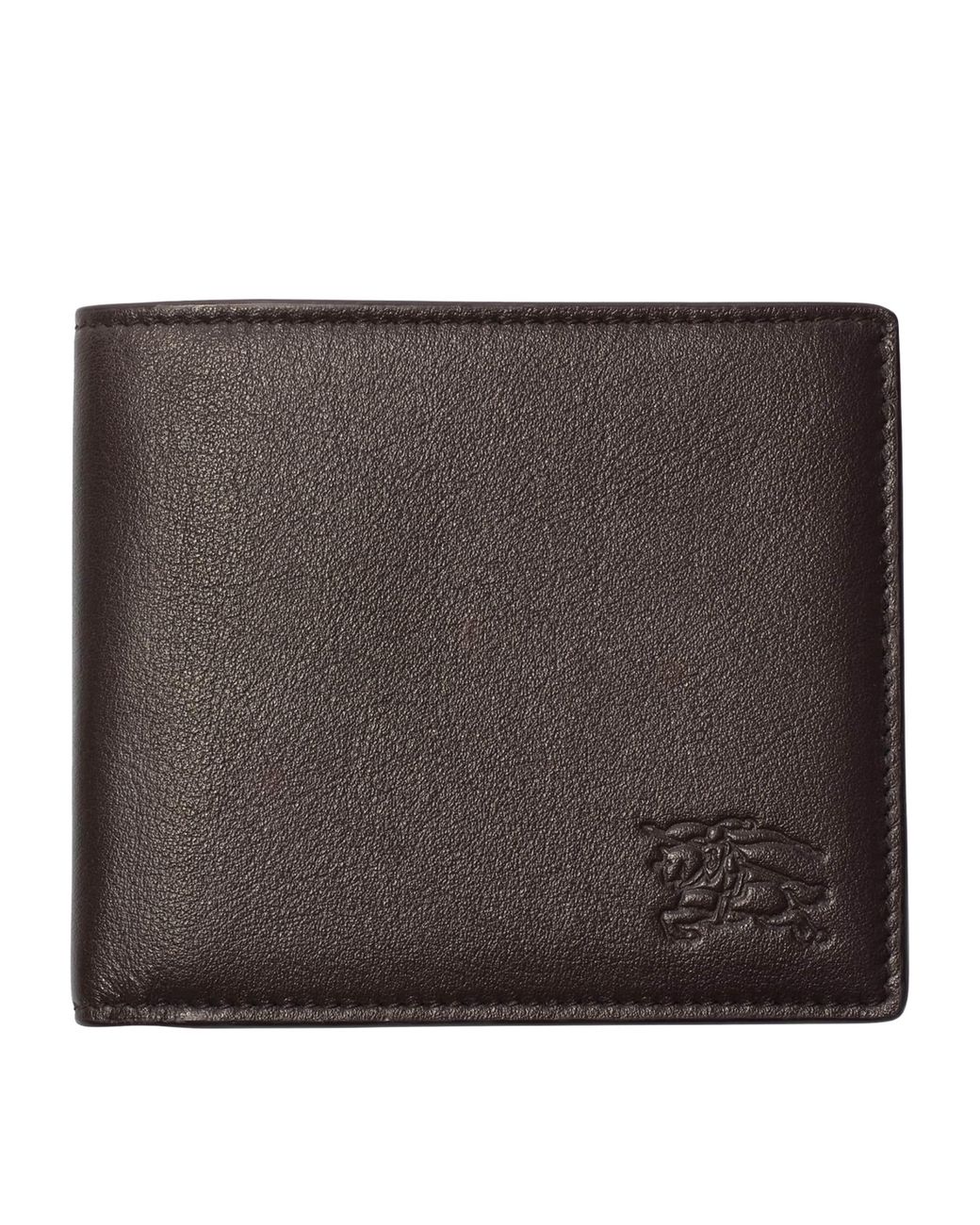 Burberry Black Leather Ekd Bifold Wallet for men