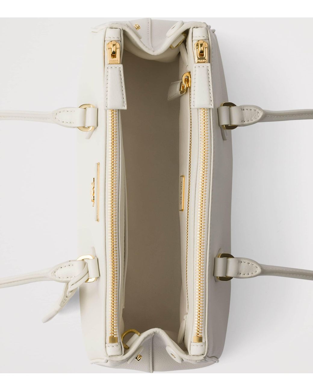 Prada Natural Medium Leather Galleria Top-Handle Bag