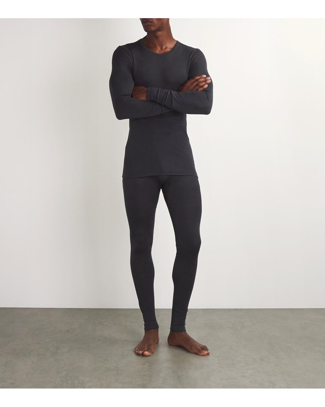 Hanro Blue Woollen Silk Long Johns for men
