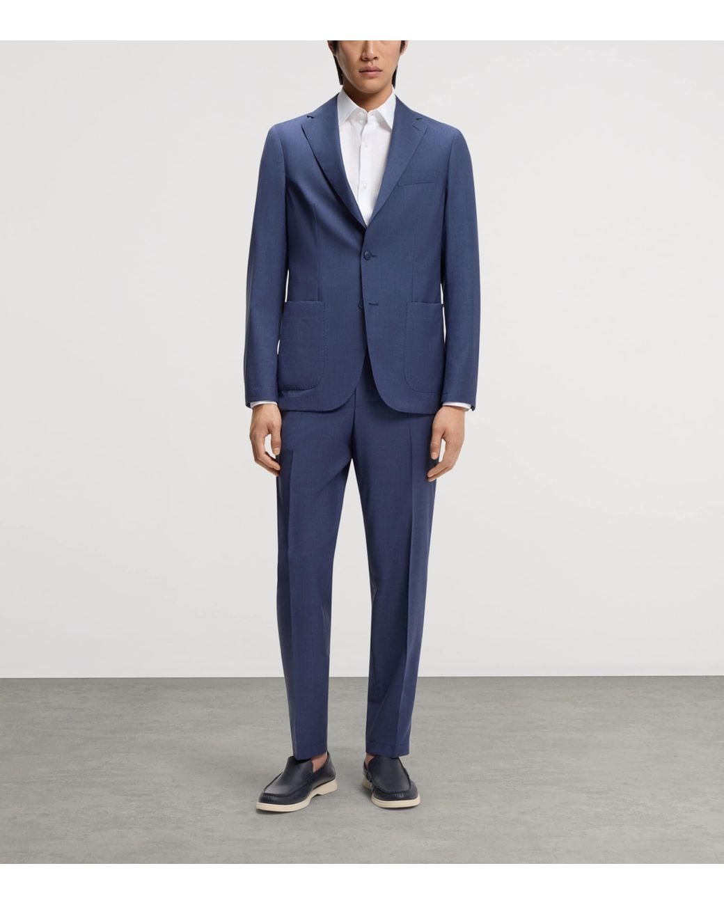 Boss White Linen-Blend Slim-Fit Shirt for men