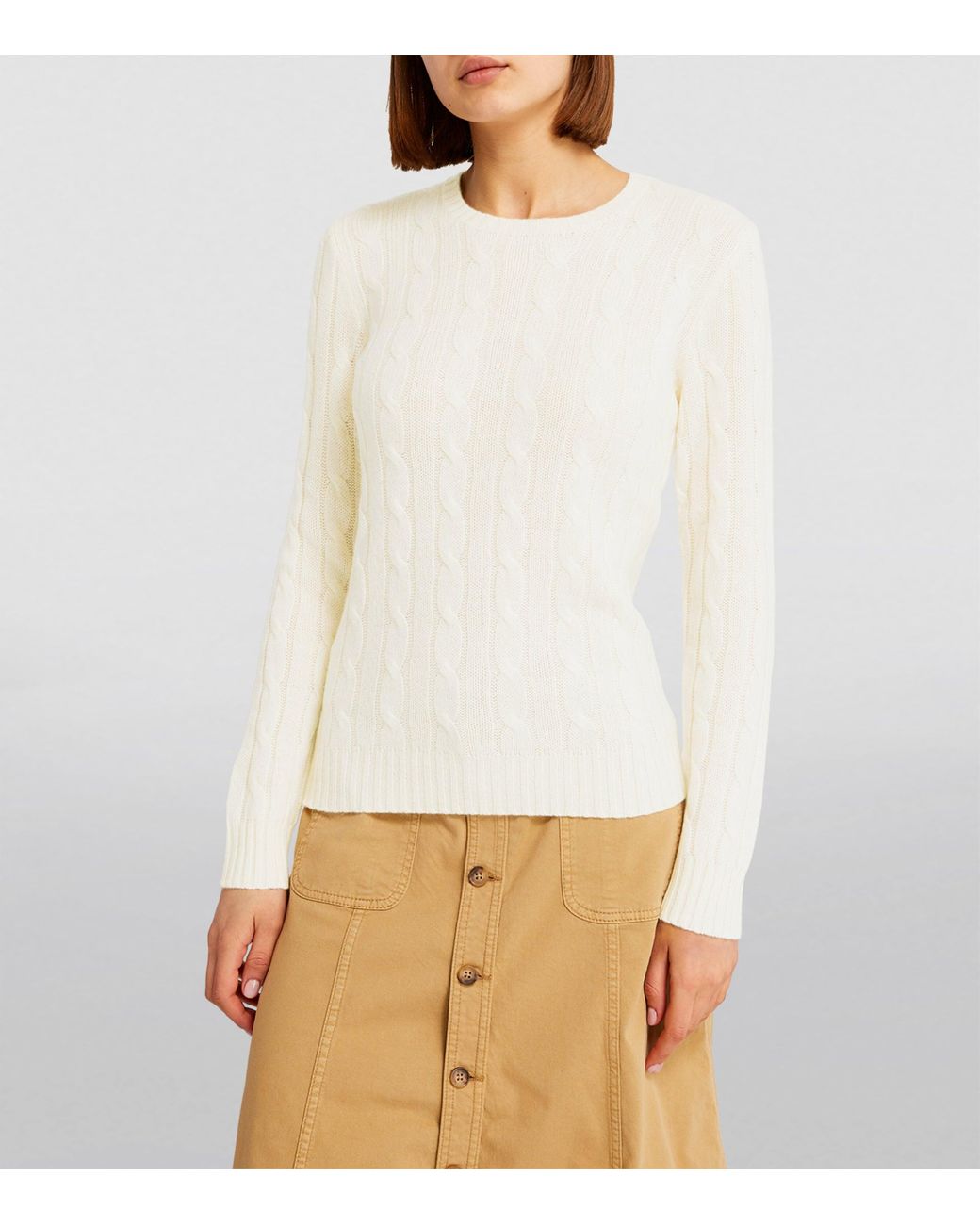 Polo Ralph Lauren White Cashmere Julianna Sweater