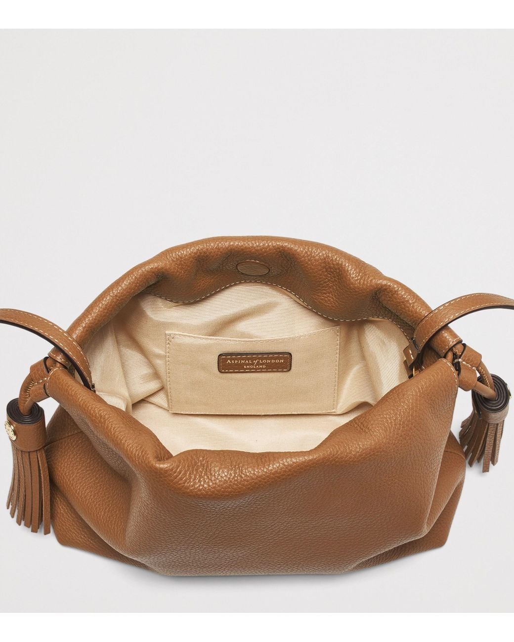 Aspinal Brown Large Leather Soho East West Cross-Body Pouch