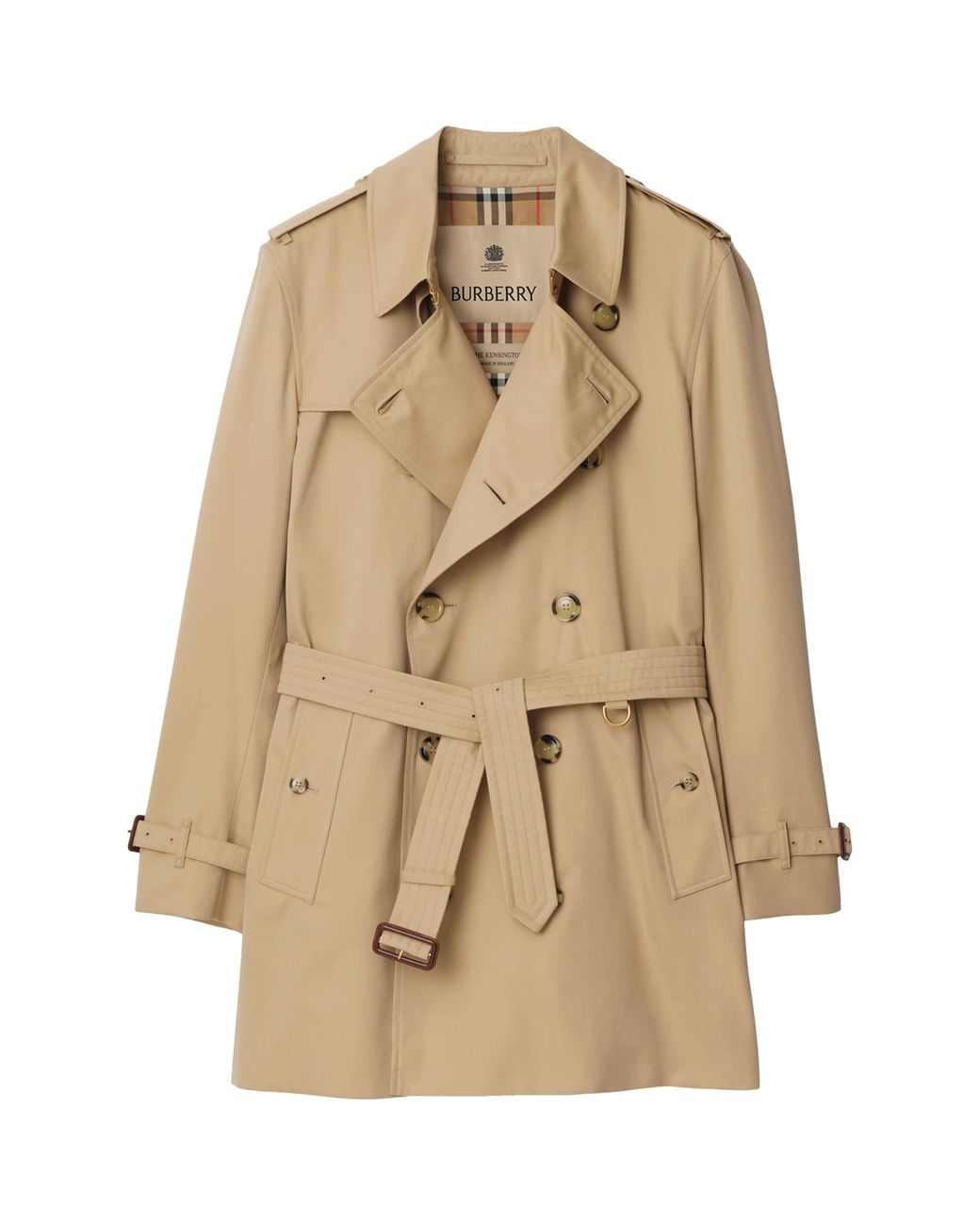 Burberry Natural Short Kensington Heritage Trench Coat for men