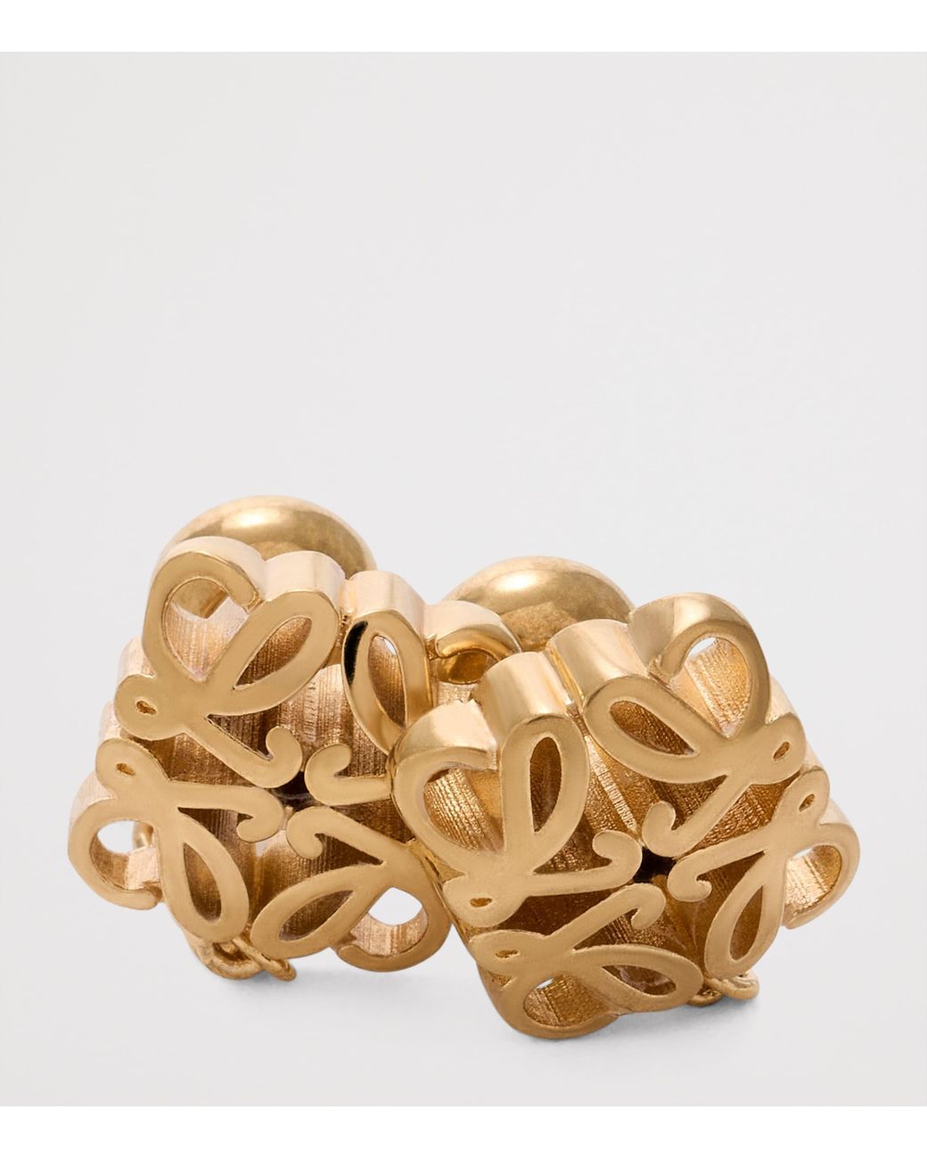 Loewe Metallic Bombé Anagram Chain Stud Earrings