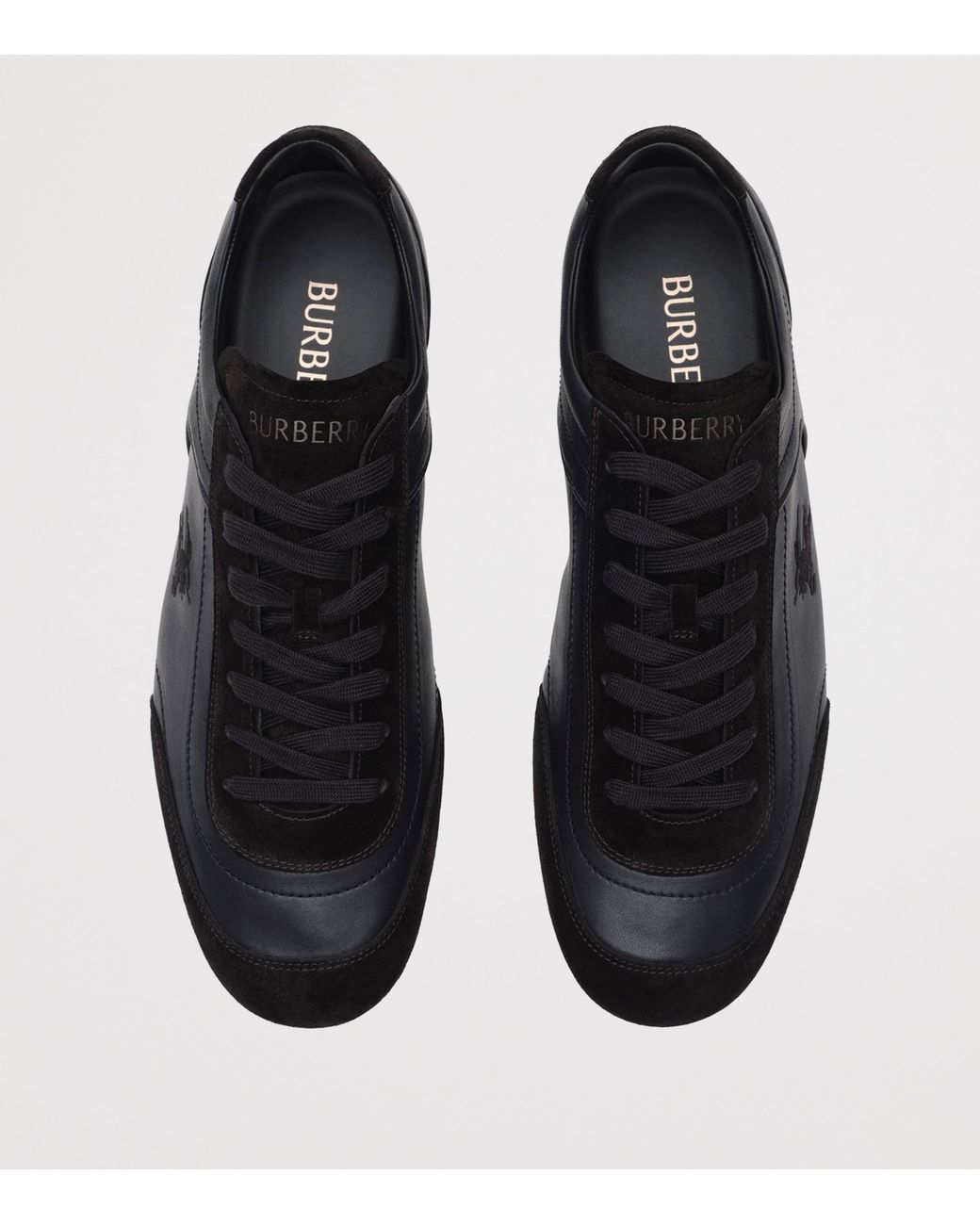 Burberry Blue Leather Knight Runner Sneakers for men