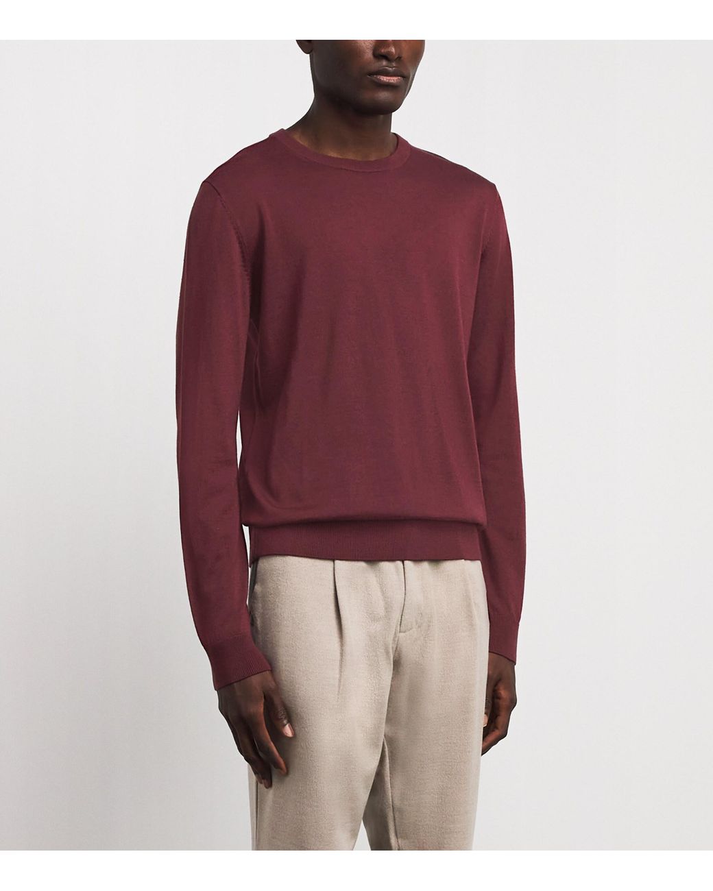 Pal Zileri Red Wool Sweater for men