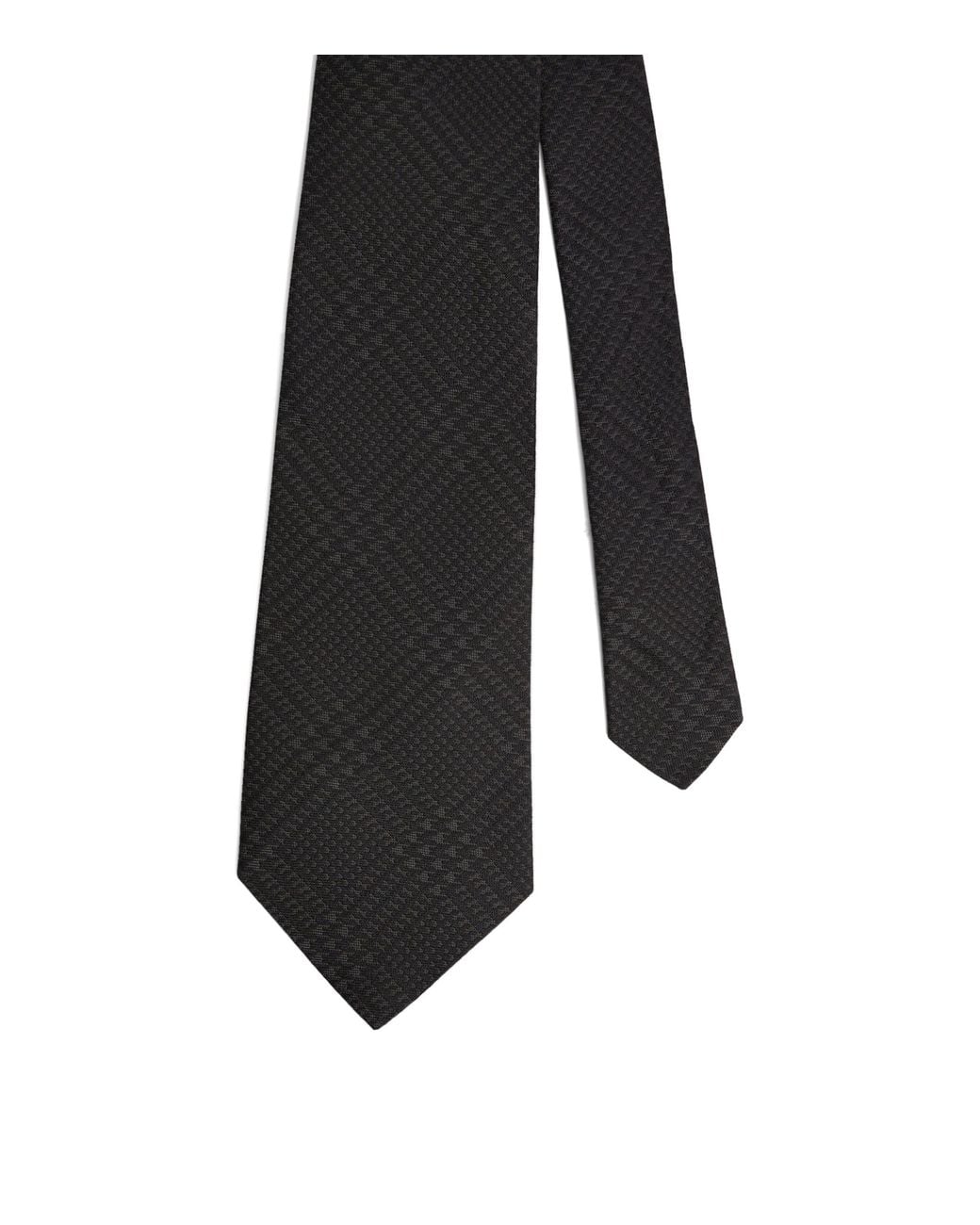 Dunhill Black Silk Printed Tie for men